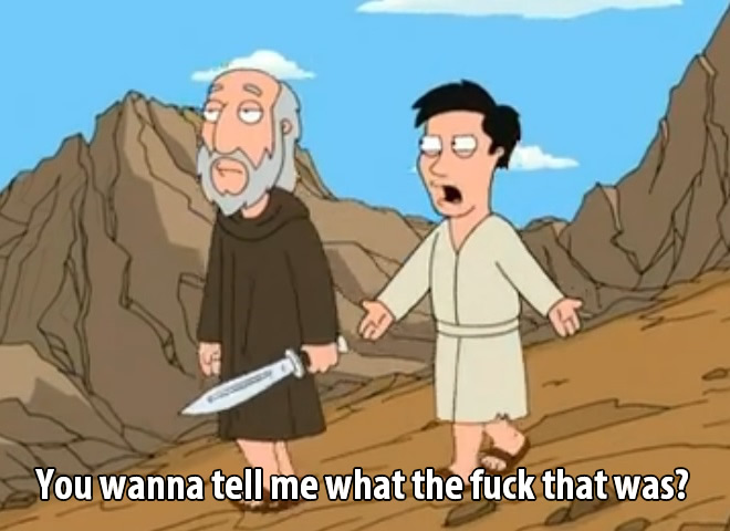Abraham and Isaac on Family Guy